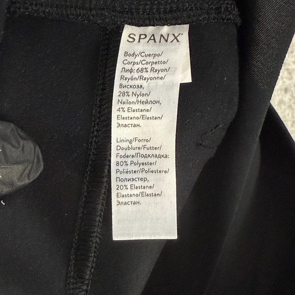 Spanx The Perfect Black Ponte Ankle Pants Womens Small Pull On Stretch High-Rise - Picture 14 of 16